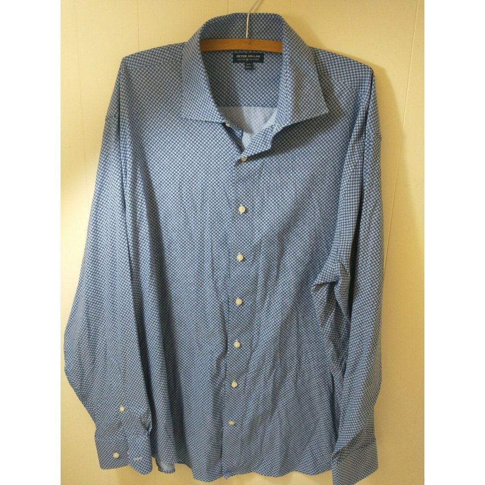 Peter Millar Crown Crafted Men's Blue Long Sleeve